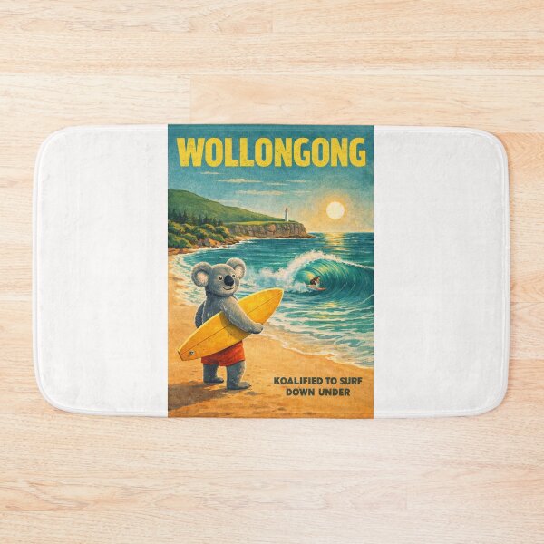 Item preview, Wollongong New South Wales Surf Coast with Wollongong Lighthouse and Pacific Ocean Waves designed and sold by Places On Earth.