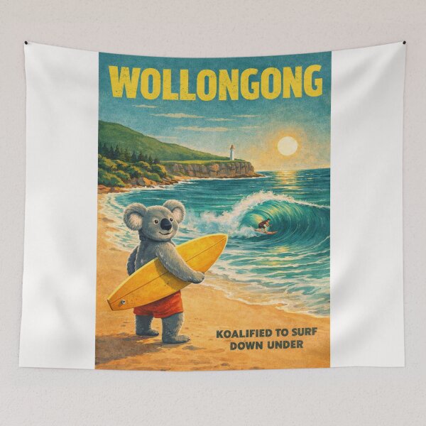 Item preview, Wollongong New South Wales Surf Coast with Wollongong Lighthouse and Pacific Ocean Waves designed and sold by Places On Earth.