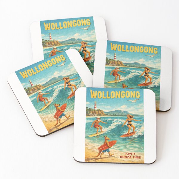 Item preview, Wollongong New South Wales Surfing Coastline with Wollongong Head Lighthouse and Illawarra Escarpment designed and sold by Places On Earth.