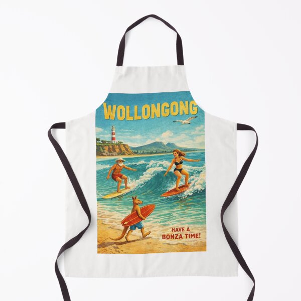 Item preview, Wollongong New South Wales Surfing Coastline with Wollongong Head Lighthouse and Illawarra Escarpment designed and sold by Places On Earth.