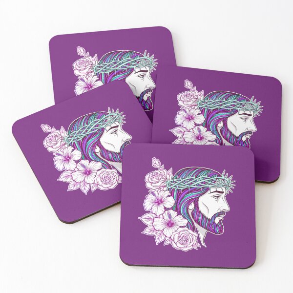 Item preview, Redemption in Bloom: Divine Face of Jesus among Roses and Hibiscus designed and sold by keythxctrs.