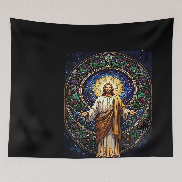 Item preview, Ilustración de Jesucristo en vitral designed and sold by emmanuelsilve.