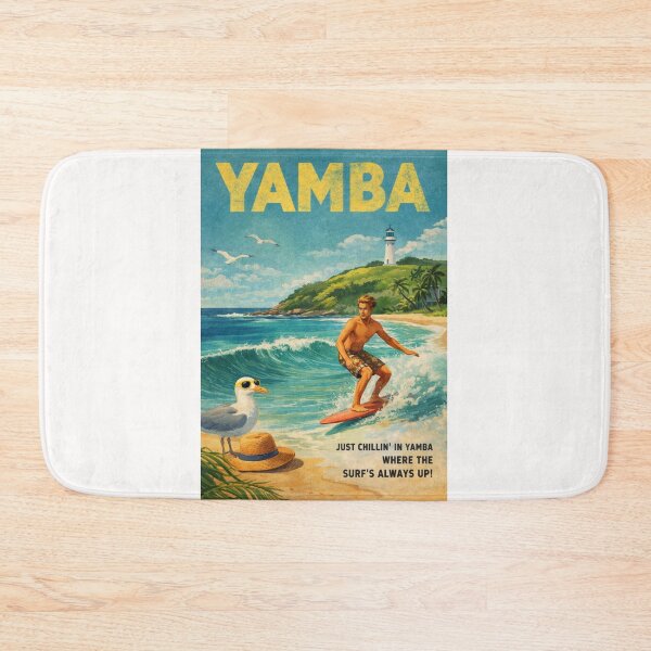 Item preview, Yamba New South Wales Surf Coast with Yamba Lighthouse Pacific Ocean Waves and Clarence Valley designed and sold by Places On Earth.