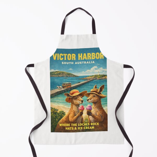 Item preview, Victor Harbor South Australia Granite Island Causeway Horse Drawn Tram Encounter Bay Kangaroos and Granite Island Lighthouse designed and sold by Places On Earth.