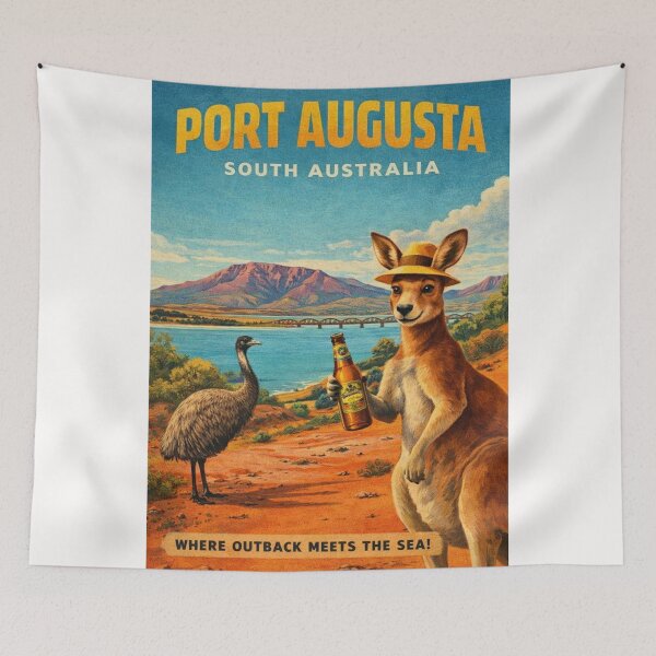 Item preview, Port Augusta South Australia Spencer Gulf Flinders Ranges Bridge Kangaroo and Upper Spencer Gulf Landscape designed and sold by Places On Earth.
