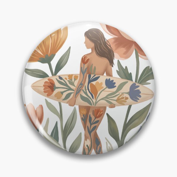 Item preview, Boho Floral Surfer Girl designed and sold by mmartabc.