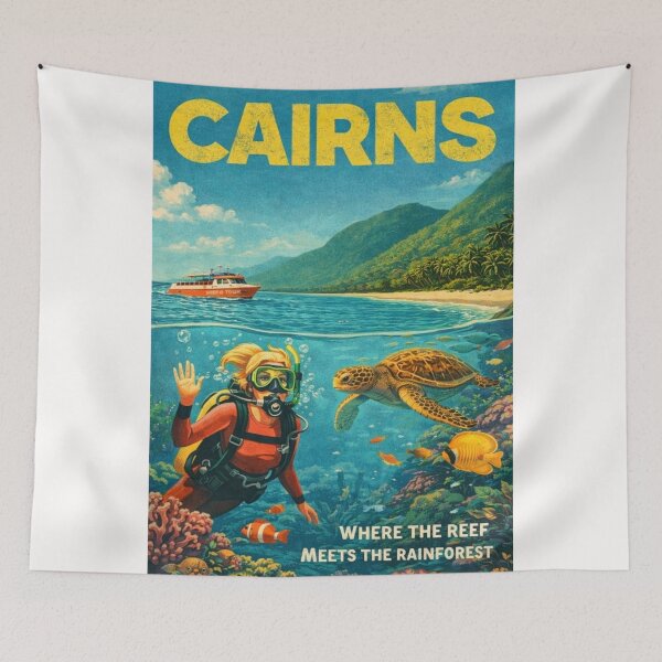 Item preview, Cairns Queensland Great Barrier Reef Coral Sea Daintree Rainforest Tropical North Queensland Marine Life designed and sold by Places On Earth.