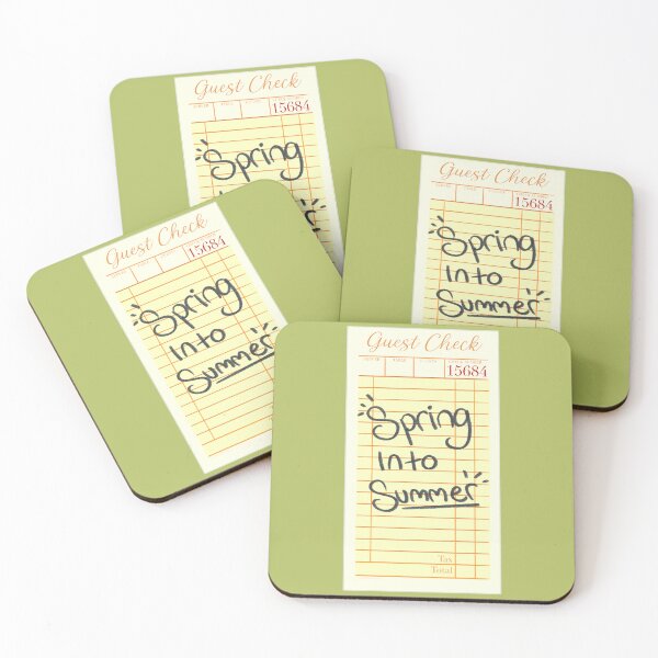 Item preview, spring into summer | guest check | docket designed and sold by Sophie Louise Arts.