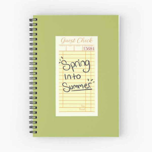 Item preview, spring into summer | guest check | docket designed and sold by Sophie Louise Arts.