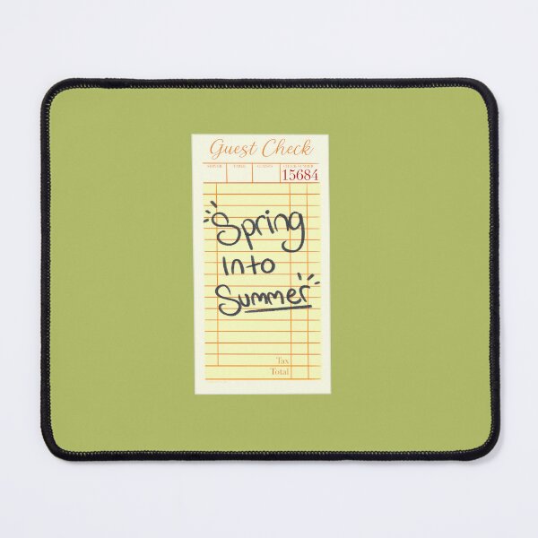 Item preview, spring into summer | guest check | docket designed and sold by Sophie Louise Arts.