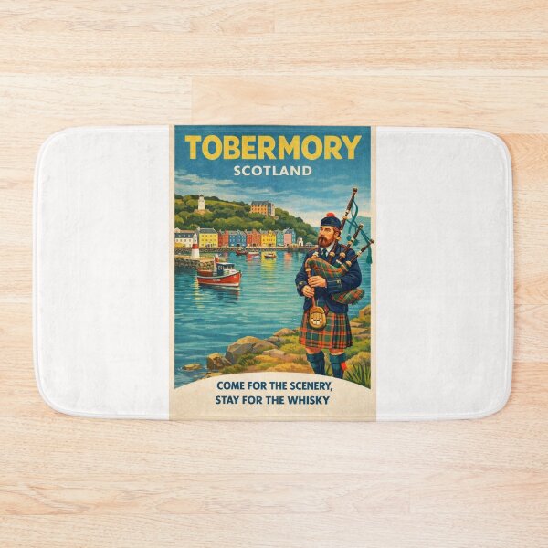 Item preview, Tobermory Scotland Isle of Mull Tobermory Harbour Hebrides Colourful Waterfront and Scottish Highlands designed and sold by Places On Earth.