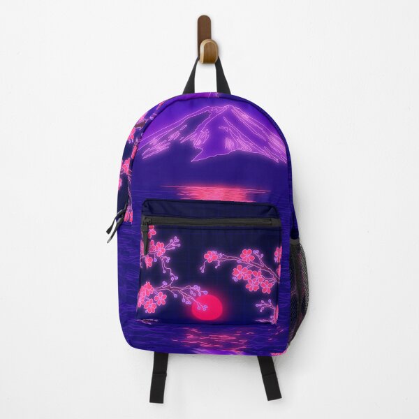 Item preview, Sakura Neon Sunset – Mount Fuji Vaporwave Japanese Landscape designed and sold by funglazie.