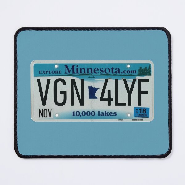 Item preview, Vegan For Life Minnesota License Plate designed and sold by coodoosandco.