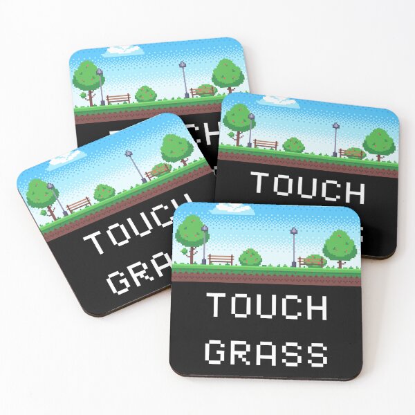 Item preview, Touch Grass Funny Pixel Gamer Meme designed and sold by Nol1ytv.