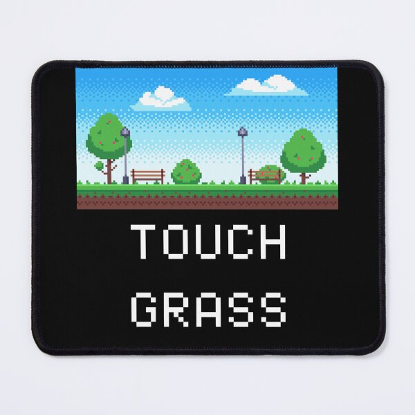 Item preview, Touch Grass Funny Pixel Gamer Meme designed and sold by Nol1ytv.