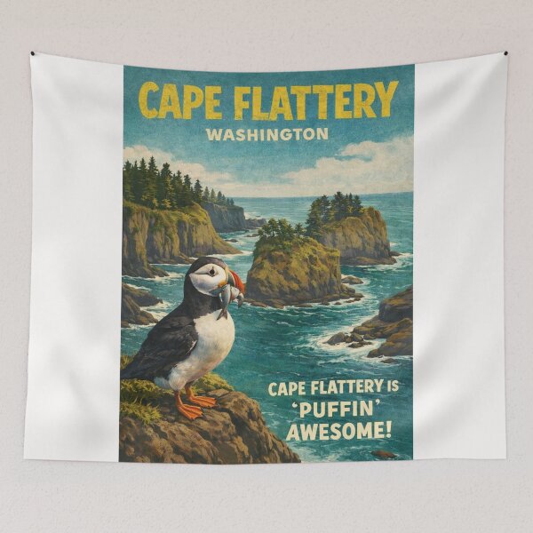 Item preview, Cape Flattery Washington Olympic Peninsula Puffin Sea Cliffs Pacific Coast  designed and sold by Places On Earth.