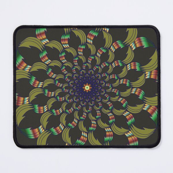 Item preview, Midnight Emerald Fractal Mandala designed and sold by OIL Pattern Design .