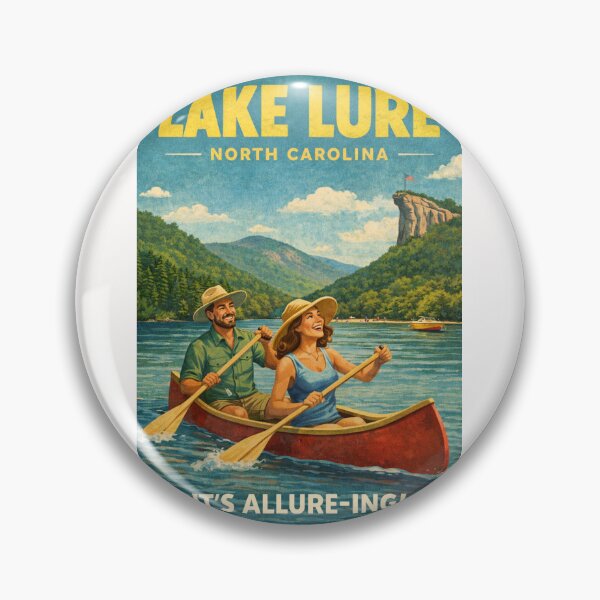 Item preview, Lake Lure North Carolina Blue Ridge Mountains Chimney Rock Canoe Scene designed and sold by Places On Earth.