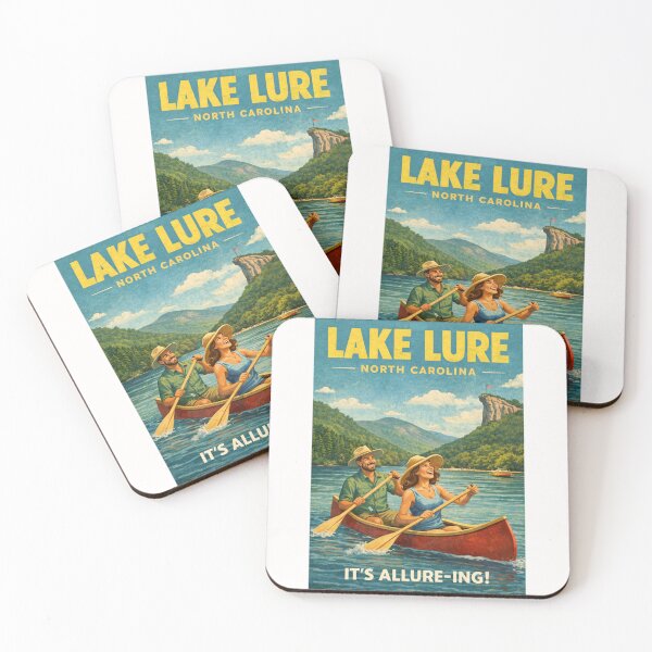 Item preview, Lake Lure North Carolina Blue Ridge Mountains Chimney Rock Canoe Scene designed and sold by Places On Earth.