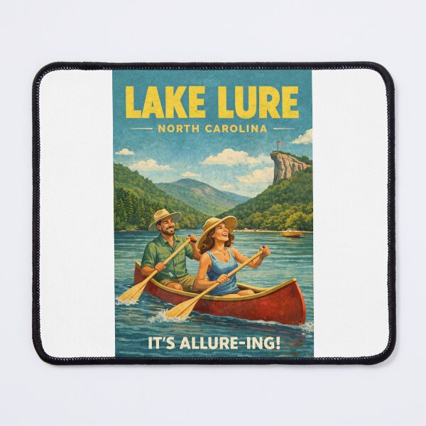 Item preview, Lake Lure North Carolina Blue Ridge Mountains Chimney Rock Canoe Scene designed and sold by Places On Earth.
