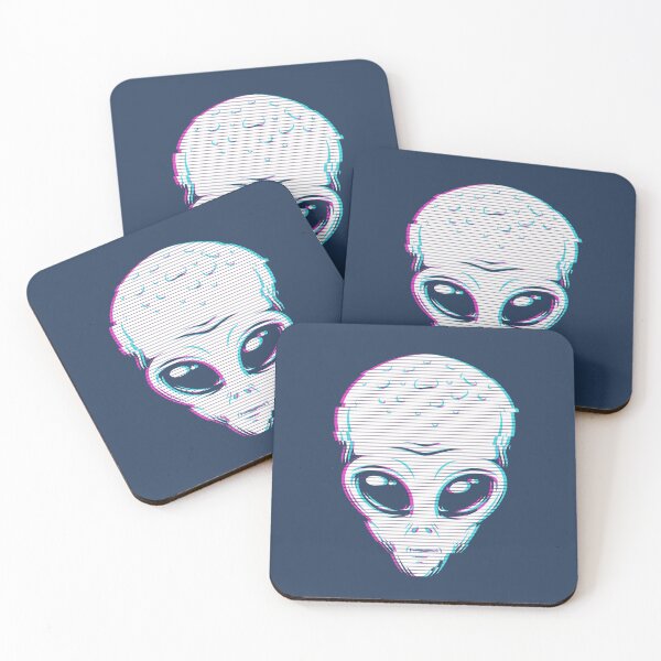Item preview, Glitch Alien Head | Cyberpunk UFO Extraterrestrial Design designed and sold by ViralByDesign.