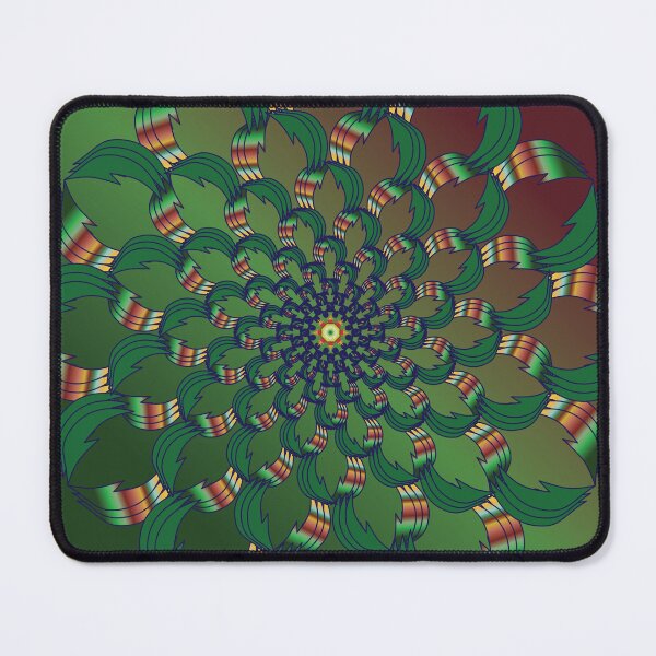 Item preview, Golden Emerald Leaf Mandala Radia designed and sold by OIL Pattern Design .