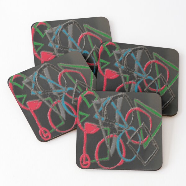 Item preview, circles triangle dark air colorful geometric abstract design designed and sold by SmashingDeals.