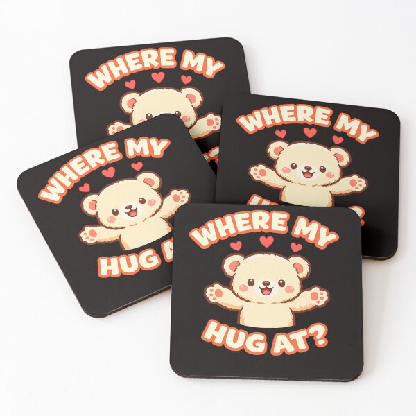 Item preview, “Where My Hug At?” teddy bear design designed and sold by FrameFlow.