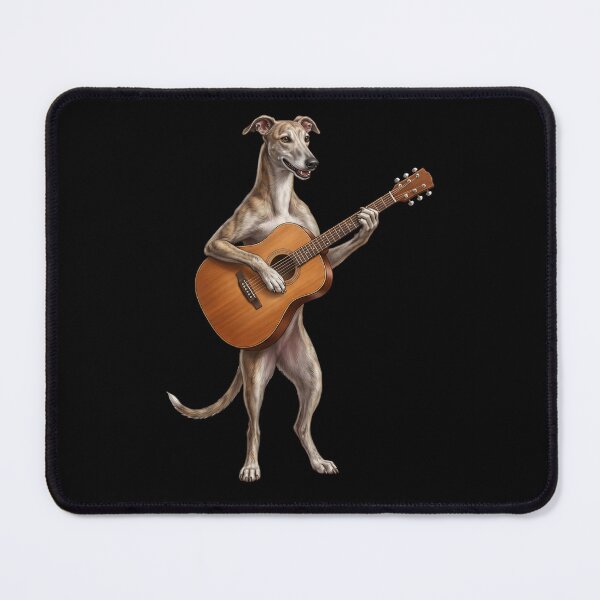 Item preview, Greyhound Playing Acoustic Guitar Player Guitarist Dog Lover designed and sold by DoodleTortle.