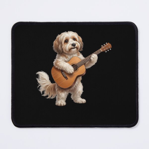 Item preview, Havanese Playing Acoustic Guitar Player Guitarist Dog Lover designed and sold by DoodleTortle.