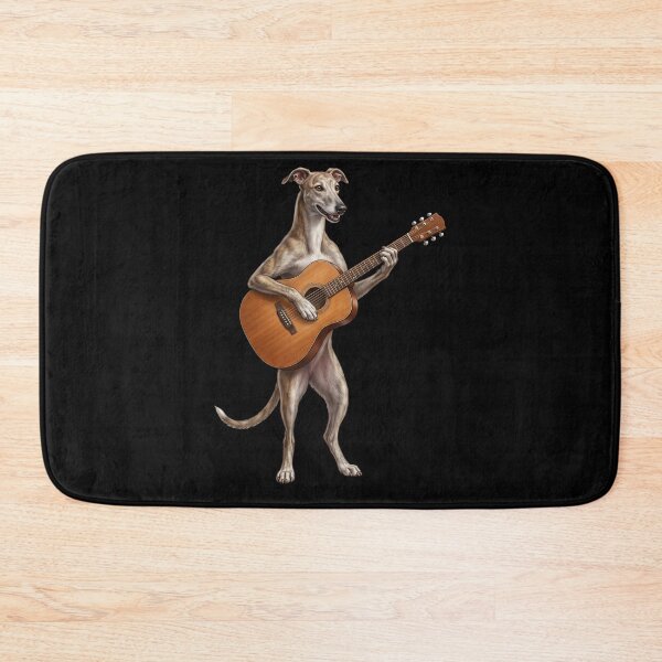 Item preview, Greyhound Playing Acoustic Guitar Player Guitarist Dog Lover designed and sold by DoodleTortle.