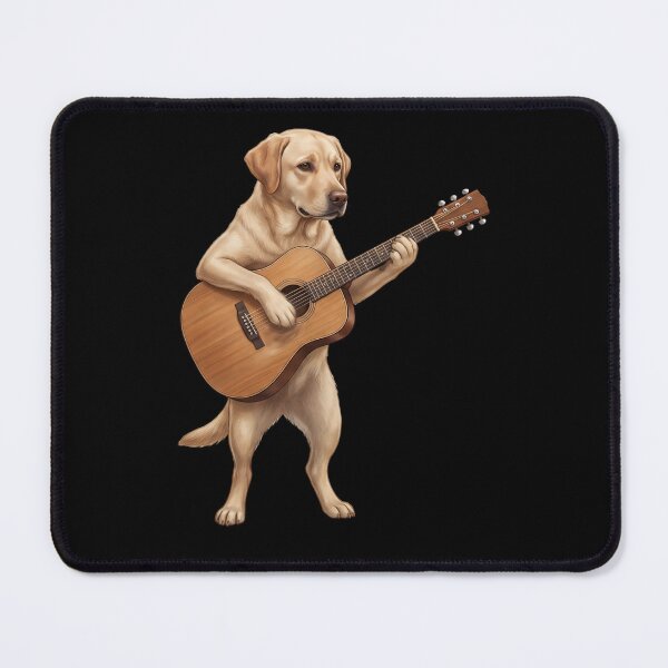 Item preview, Labrador Retriever Playing Acoustic Guitar Player Guitarist Dog Lover designed and sold by DoodleTortle.