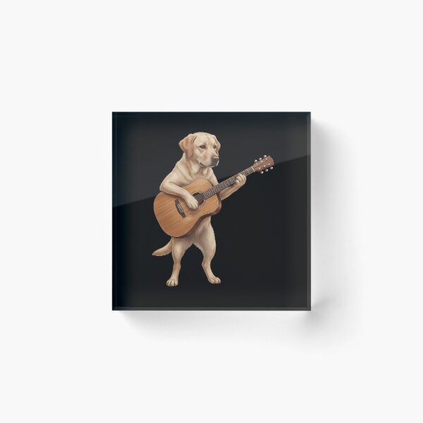 Item preview, Labrador Retriever Playing Acoustic Guitar Player Guitarist Dog Lover designed and sold by DoodleTortle.