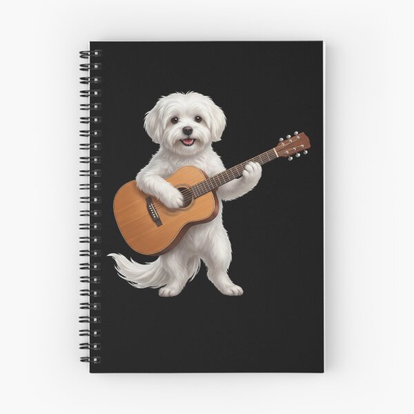 Item preview, Maltese Playing Acoustic Guitar Player Guitarist Dog Lover designed and sold by DoodleTortle.