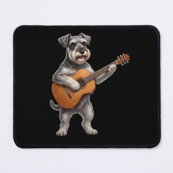 Item preview, Miniature Schnauzer Playing Acoustic Guitar Player Guitarist Dog Lover designed and sold by DoodleTortle.