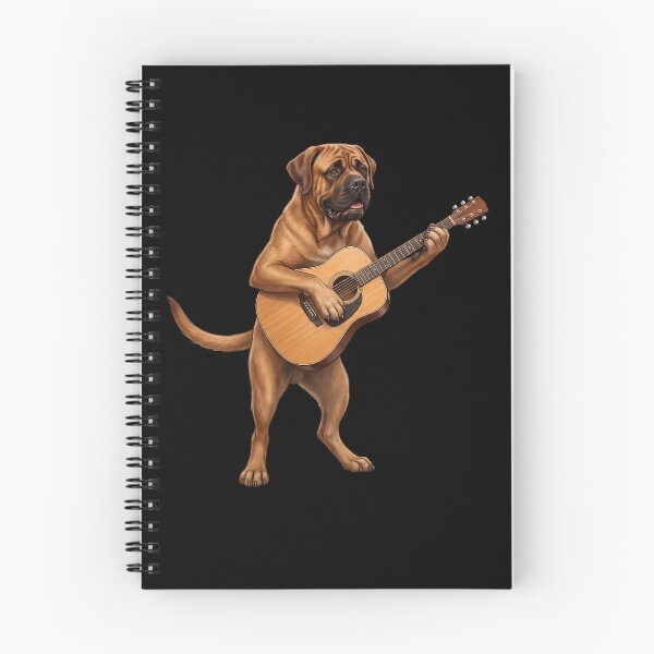 Item preview, Mastiff Playing Acoustic Guitar Player Guitarist Dog Lover designed and sold by DoodleTortle.