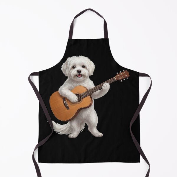 Item preview, Maltese Playing Acoustic Guitar Player Guitarist Dog Lover designed and sold by DoodleTortle.