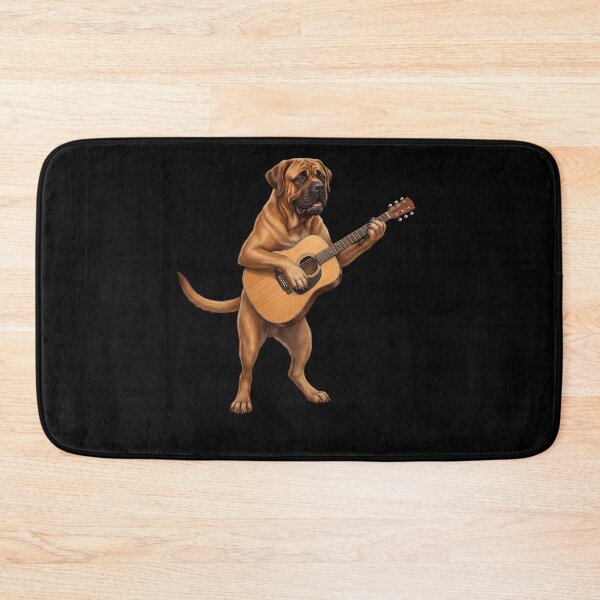 Item preview, Mastiff Playing Acoustic Guitar Player Guitarist Dog Lover designed and sold by DoodleTortle.