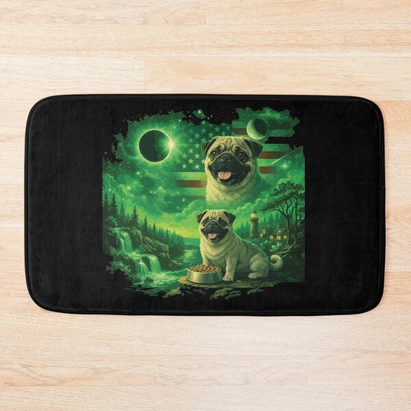 Item preview, Pug Howling to The Moon Vintage 90s Retro Animal Funny Dog designed and sold by BOUCHERIT amine.