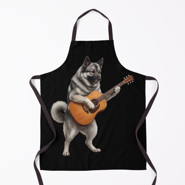 Item preview, Norwegian Elkhound Playing Acoustic Guitar Player Guitarist Dog Lover designed and sold by DoodleTortle.