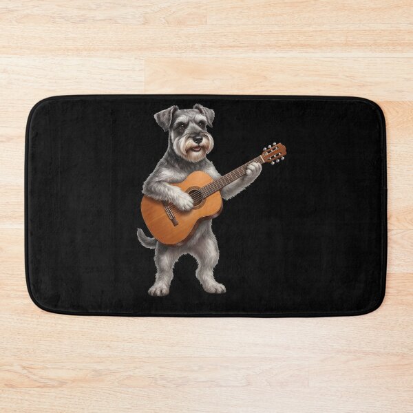 Item preview, Miniature Schnauzer Playing Acoustic Guitar Player Guitarist Dog Lover designed and sold by DoodleTortle.