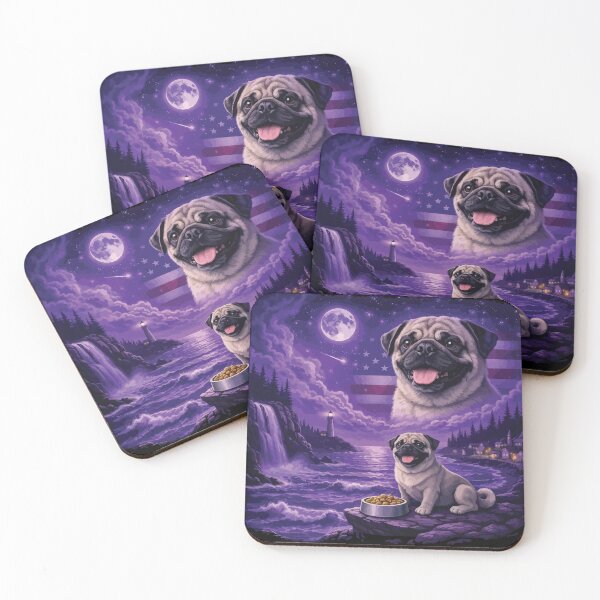 Item preview, Pug Howling to The Moon Vintage 90s Retro Animal Funny Dog designed and sold by BOUCHERIT amine.