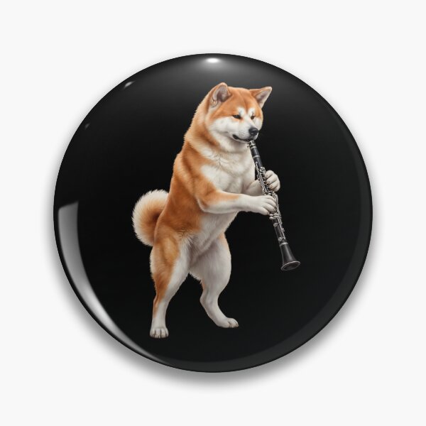 Item preview, Akita Playing Clarinet Player Clarinetist Dog Lover designed and sold by TerryConnells.