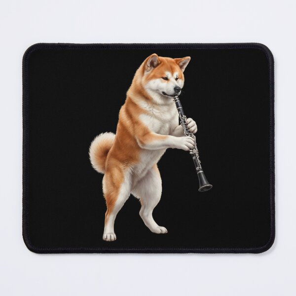 Item preview, Akita Playing Clarinet Player Clarinetist Dog Lover designed and sold by TerryConnells.