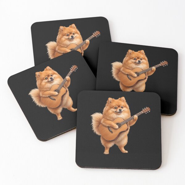Item preview, Pomeranian Playing Acoustic Guitar Player Guitarist Dog Lover designed and sold by DoodleTortle.