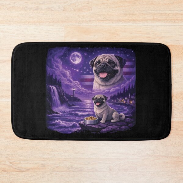 Item preview, Pug Howling to The Moon Vintage 90s Retro Animal Funny Dog designed and sold by BOUCHERIT amine.