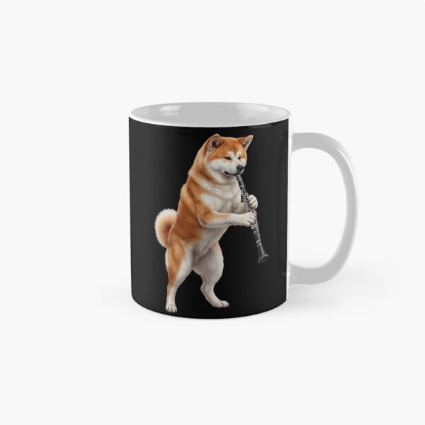 Item preview, Akita Playing Clarinet Player Clarinetist Dog Lover designed and sold by TerryConnells.