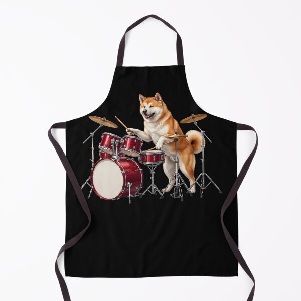 Item preview, Akita Playing Drum Kit Drummer Dog Lover designed and sold by TerryConnells.