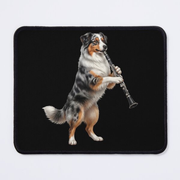 Item preview, Australian Shepherd Playing Clarinet Player Clarinetist Dog Lover designed and sold by TerryConnells.