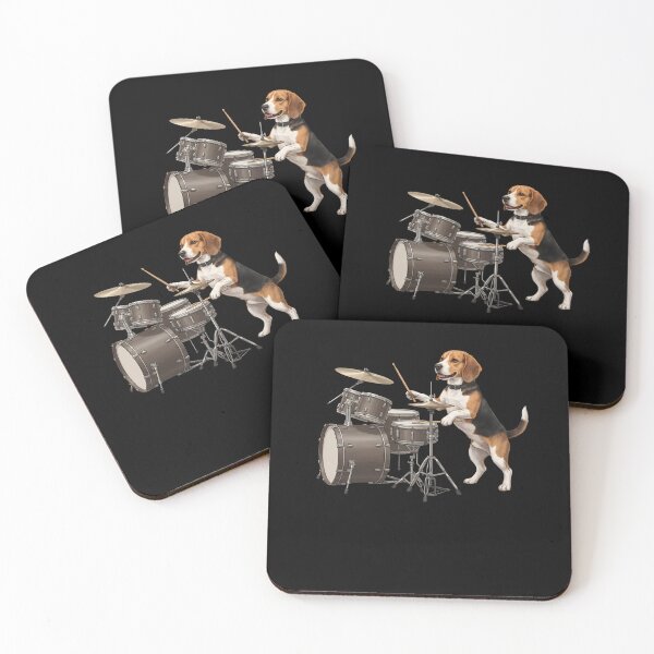 Item preview, Beagle Playing Drum Kit Drummer Dog Lover designed and sold by TerryConnells.